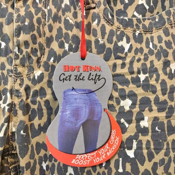 HOT KISS Leopard Print Jeans Pants Skinny Sz 7 NWT - Picture 6 of 8